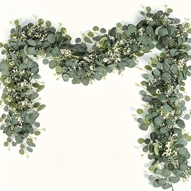 Faux Eucalyptus Garland - Elegant Decor for Any Occasion