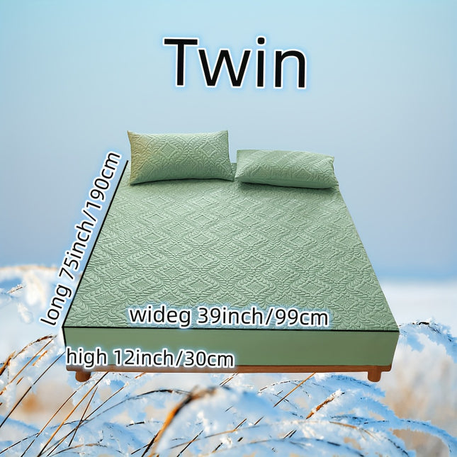 3pcs Waterproof Solid Fitted Sheet Set - 360° Coverage