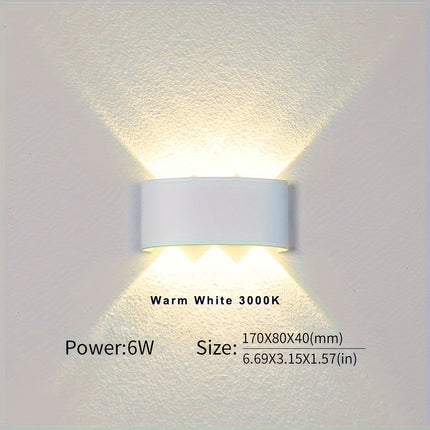 6W LED Wall Lamp - Waterproof, Easy Install for Indoor/Outdoor