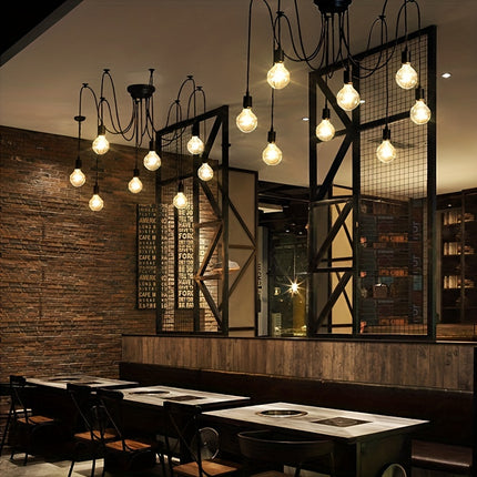 Modern Chic Industrial Spider Chandelier - Adjustable DIY Lighting