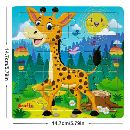 20-Piece Wooden Jigsaw Puzzles – Fun Learning for Kids! - Monti Bargains