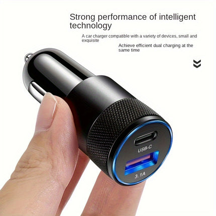 Super-Fast PD Car Charger with USB & Alloy Design