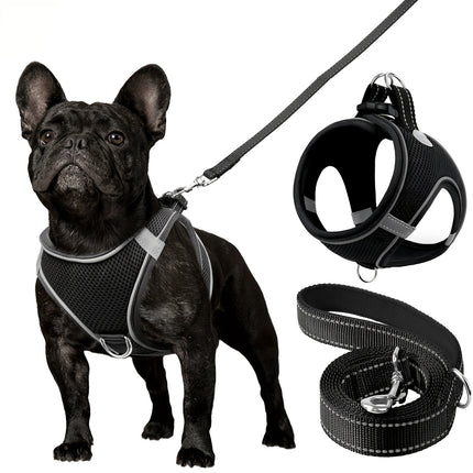 Reflective Dog Harness & Leash - Monti Bargains