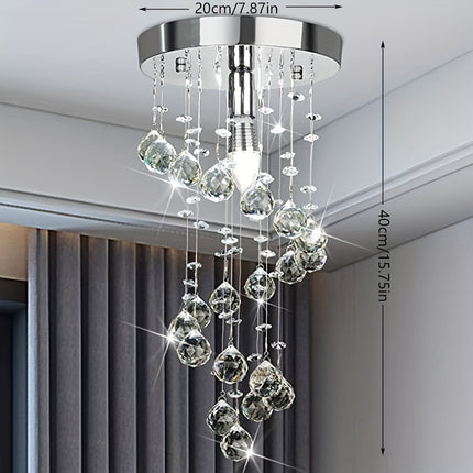 Elegant Crystal Chandelier - Modern Semi-Flush Ceiling Light
