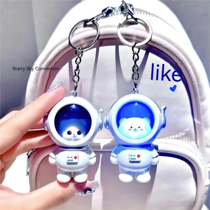 Astronaut Bear Night Light Keychain