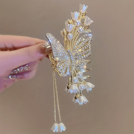 Fairy Butterfly Pearl Hair Clip