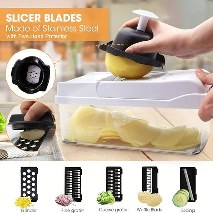 22-in-1 Multifunctional Vegetable Chopper & Slicer Set