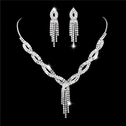 Elegant Rhinestone Evening Jewelry Set