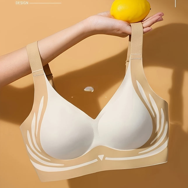 Seamless Color Block Wireless Bra