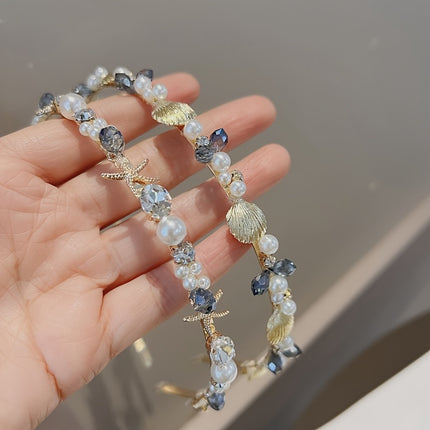 Elegant Ocean-Inspired Shell & Starfish Headband