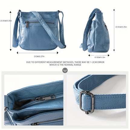 Simple Square Leather Crossbody