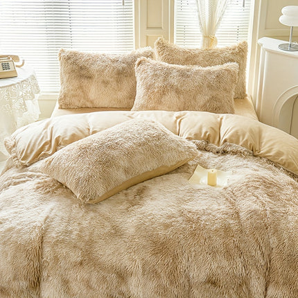 Tie-Dye Plush Duvet Cover Set - Soft & Cozy