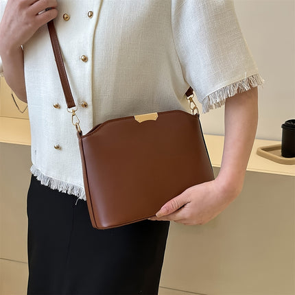 Classic Solid Color Shell Shoulder Bag