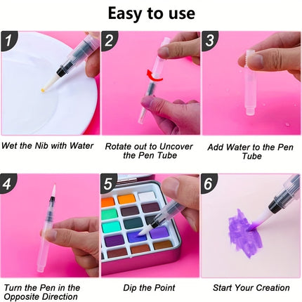 Metal Box Watercolor Set