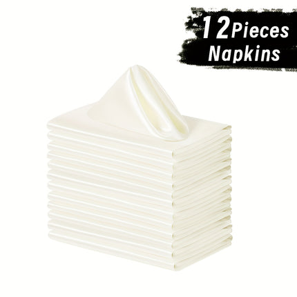 6/12pcs Luxury Soft Satin Napkins