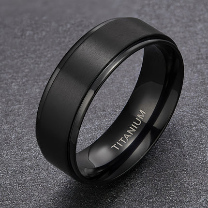 PANASH 8MM Titanium Steel Ring