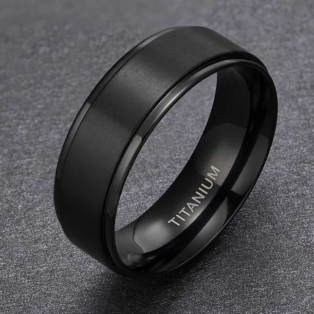 PANASH 8MM Titanium Steel Ring