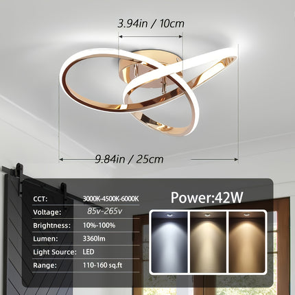Rose Gold Dimmable LED Ceiling Light – Modern Elegance