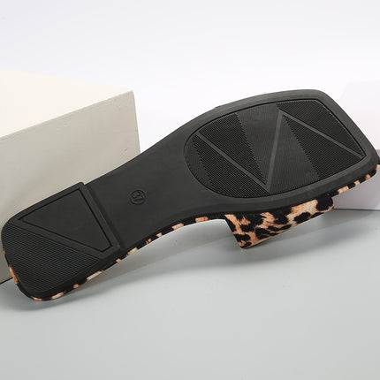 Women's Leopard Print Flat Slippers