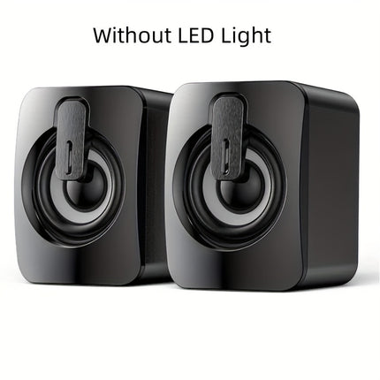 LED PC Speakers with Stereo - Monti Bargains