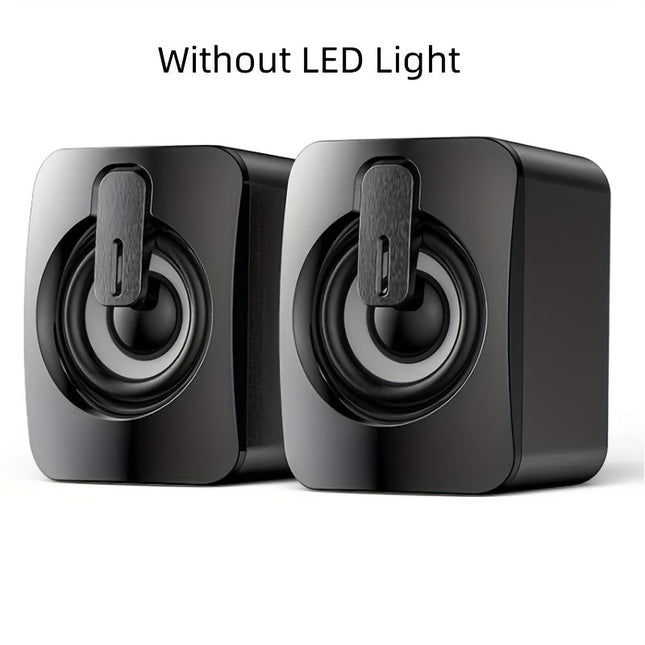 LED PC Speakers with Stereo - Monti Bargains