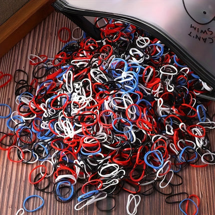 1000pcs Colorful Disposable Rubber Bands
