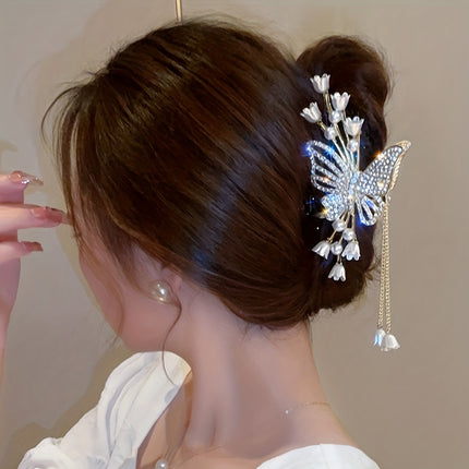 Fairy Butterfly Pearl Hair Clip