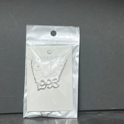 Custom Birth Year Stainless Steel Necklace