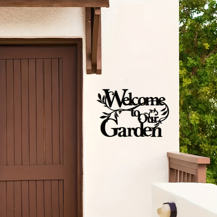 Charming Metal "Welcome to Our Garden" Sign - Monti Bargains