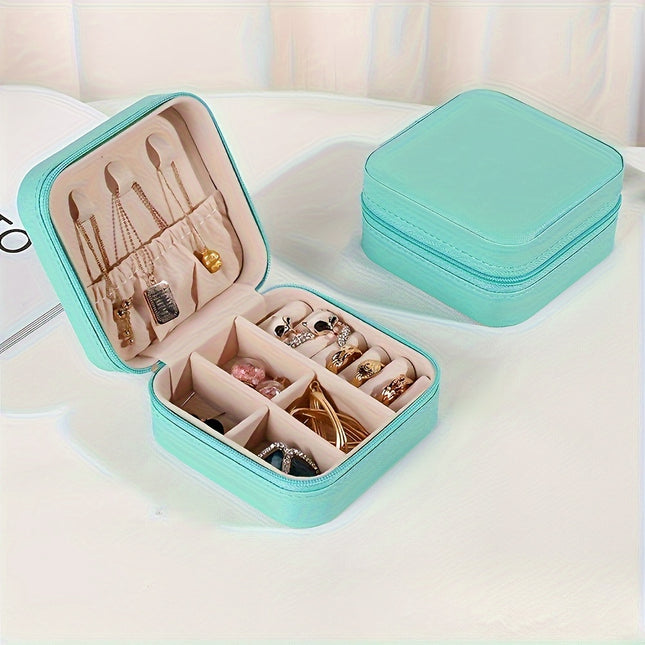 Stylish Faux Leather Jewelry Organizer