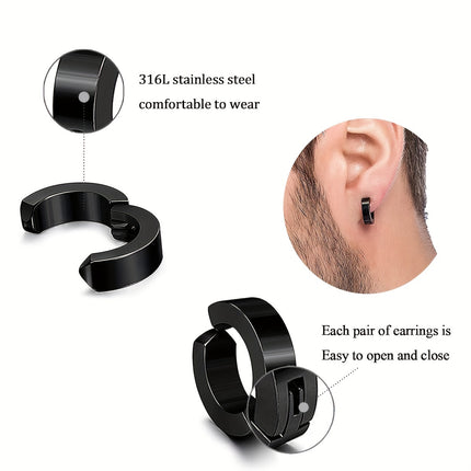 11pcs Punk Non-Piercing Ear Clip Set