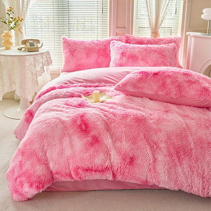 Cozy Tie-Dye Plush Duvet Cover Set – Soft & Stylish