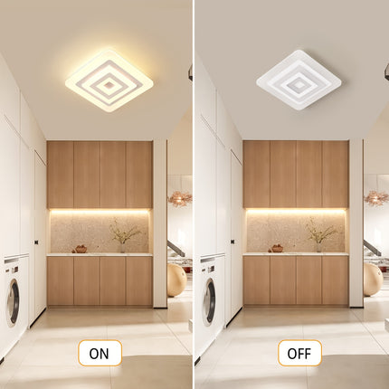Amansour Modern LED Ceiling Light - Square Acrylic Design