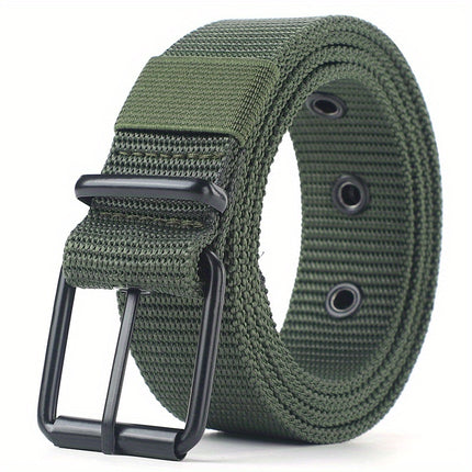 Men's Porous Canvas Pin Buckle Belt