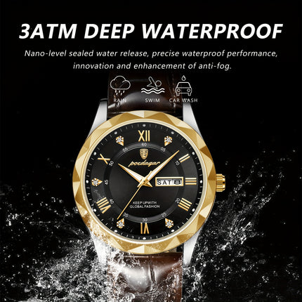 Casual Luminous Dual Calendar Quartz Watch