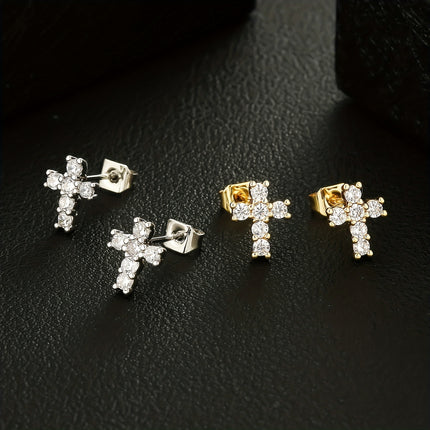 ICED CHICS Copper Zirconia Stud Earrings