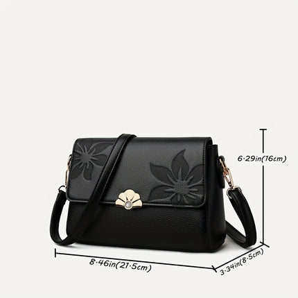 Retro Flower Pattern Crossbody Bag