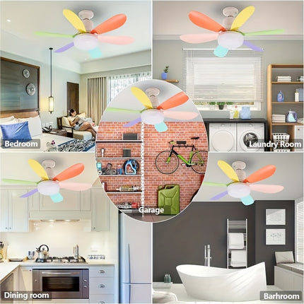 Ceiling Fan Light with Remote – 3-Speed Dimmable Fan