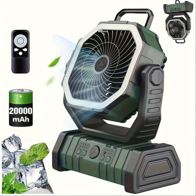Portable Camping Fan with Light – Cooling Anywhere