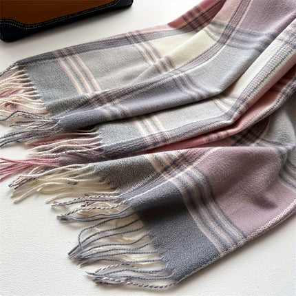 Cozy Faux Cashmere Tassel Scarf