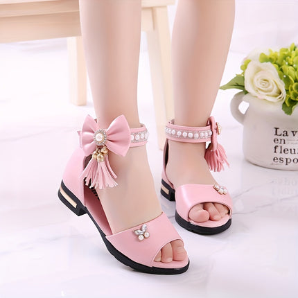 Girls' Cute Bowknot Open-Toe Sandals