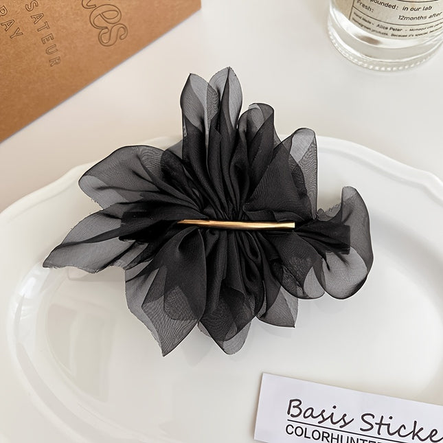 Elegant Flower Hair Clip – Daily Ponytail Accessory