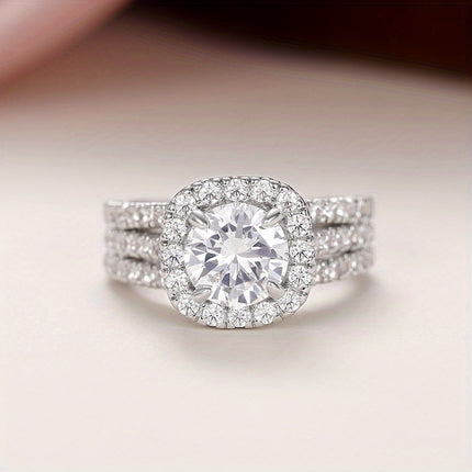 4-Prong Synthetic Zirconia Ring