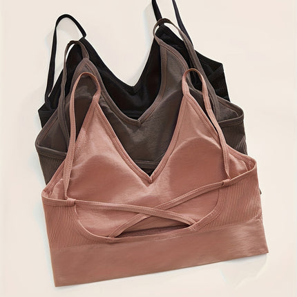 Three-Color Beauty Back Sports Bra