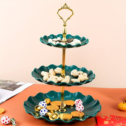 Three-Layer Candy Plate – Festive & Elegant Table Display!
