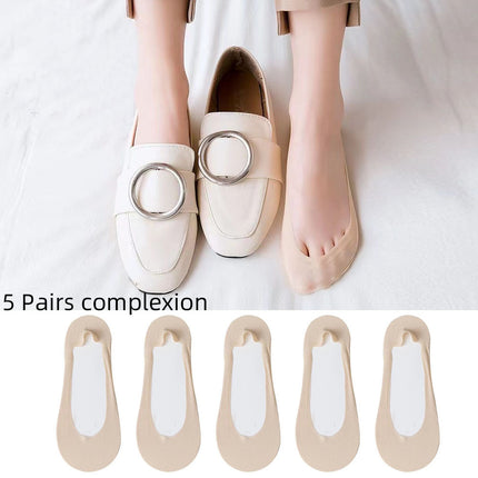 Invisible Non-Slip Ankle Socks 5-Pack