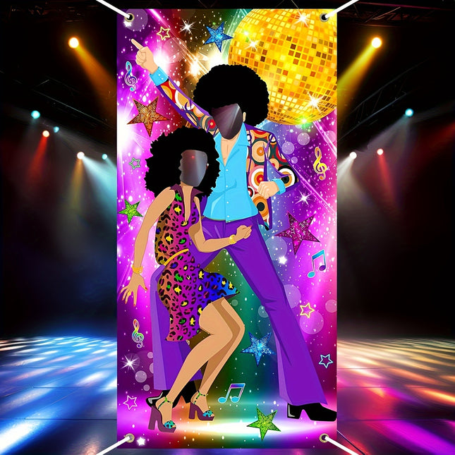 Disco Neon Music Party Backdrop