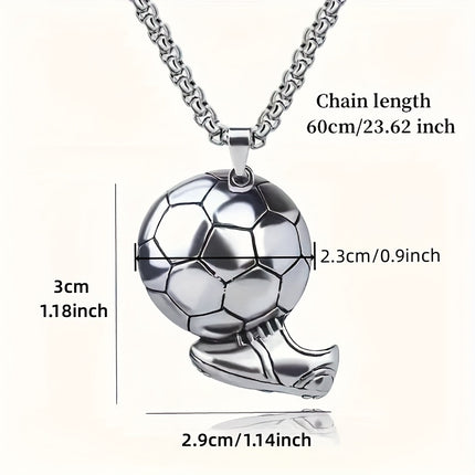 Football Sports Alloy Pendant Necklace