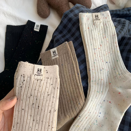 Women's Mid-Calf Rabbit Label Socks (4 Pairs)