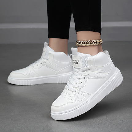 Women's White High-Top Sneakers
